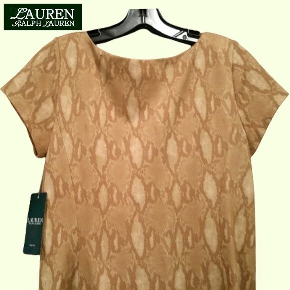 Lauren Ralph Lauren NEW Old Money Python Snake Sheath Dress PS - Picture 9 of 11